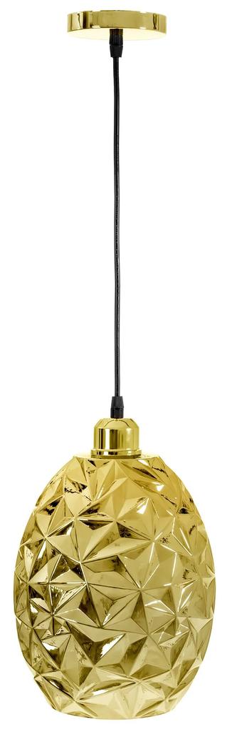 Toolight - Sklenená závesná lampa APP565-1CP 1xE27 60W, zlatá, OSW-08752