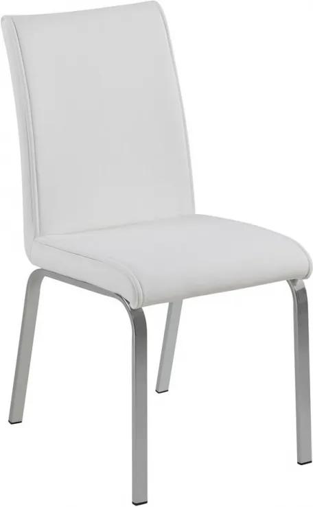 Jídelní židle Leona, ekokůže, bílá SCHDNH000015314S SCANDI+