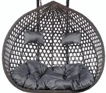 Závesné hojdacie dvojkreslo VULCANO bez stojana - sivé