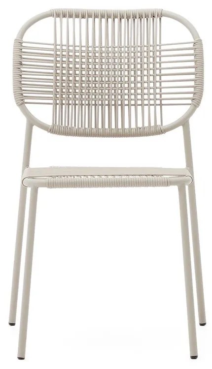 Béžová kovová záhradná stolička Talaier – Kave Home