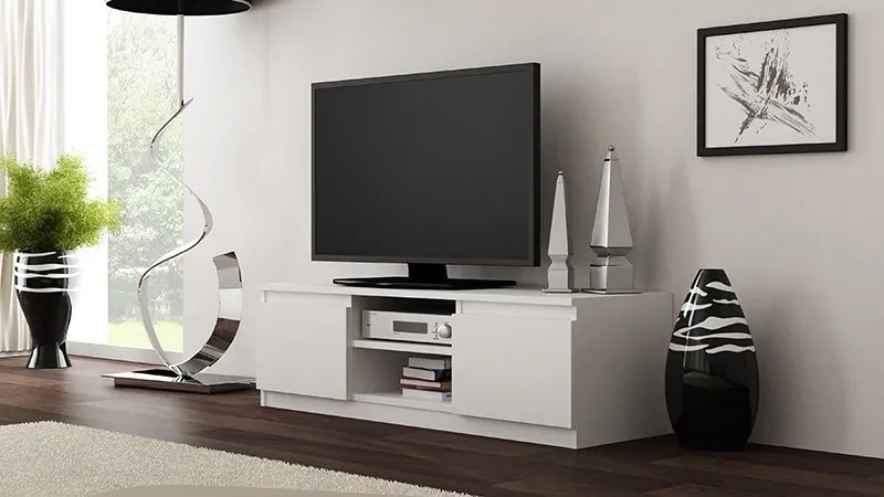 TV stolík RTV LCD 120 cm biely