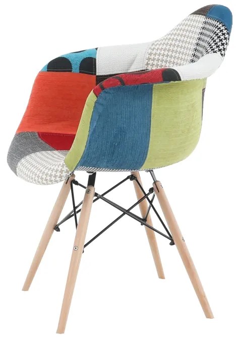 Farebný patchwork kreslo TOBO 3 NEW