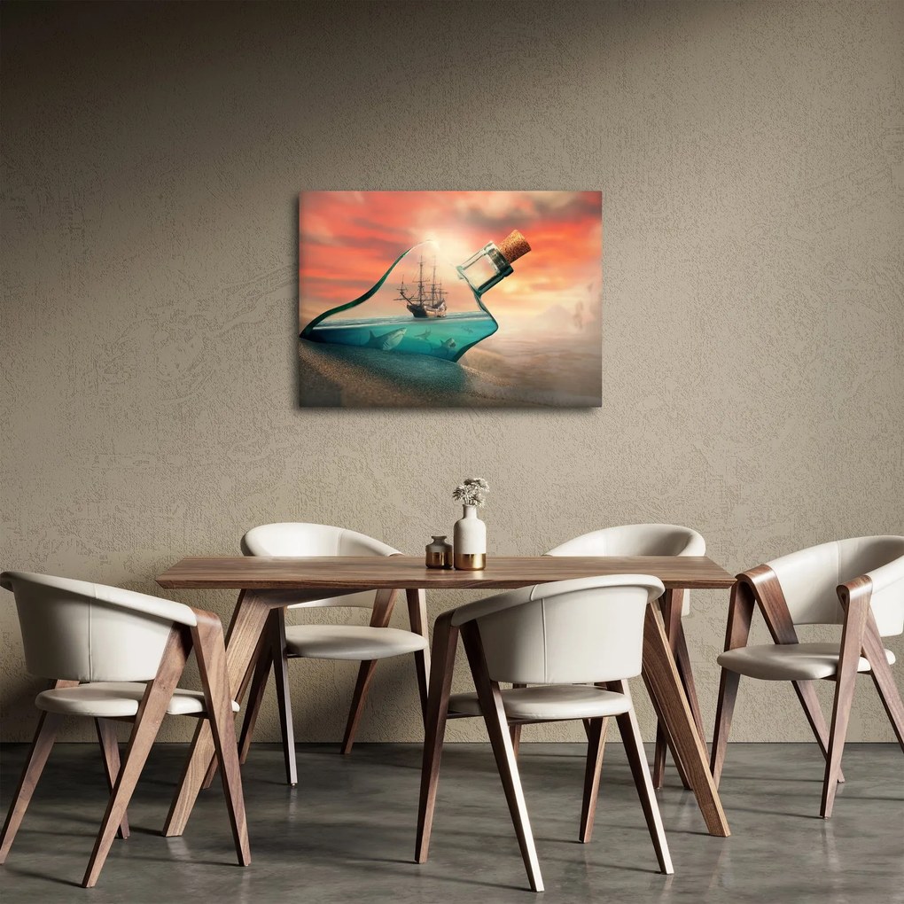Obraz - Život vo fľaši (70x50 cm)