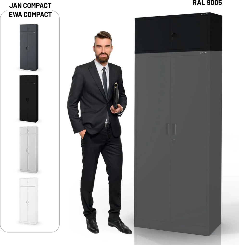 Nadstavec na skriňu čierna, 800x380x400 mm: EWA