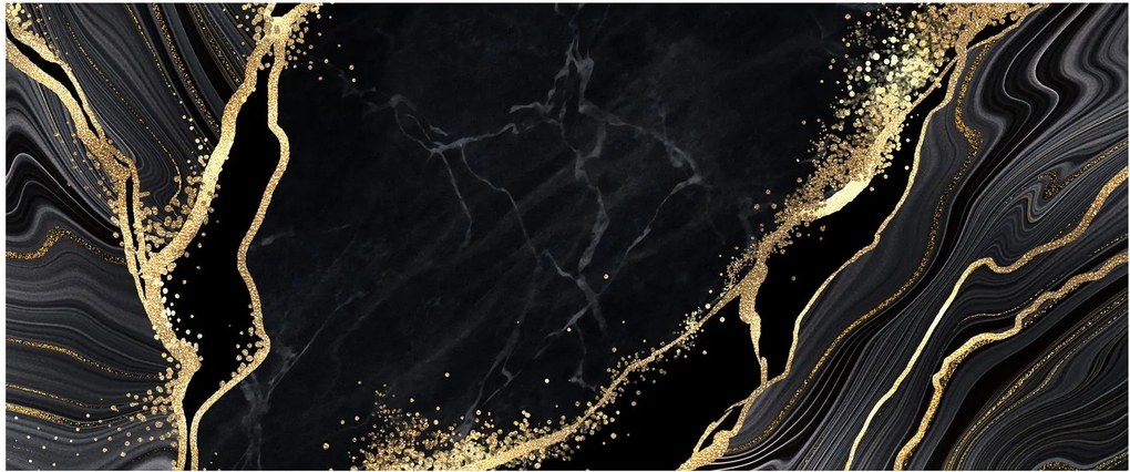Obraz zlaté abstrakcie (120x50 cm)