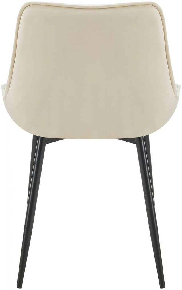 Jedálenská stolička Wallace - zamat - Krémová