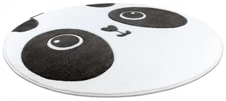 Dywany Łuszczów Detský kusový koberec Petit Panda white kruh - 120x120 (priemer) kruh cm