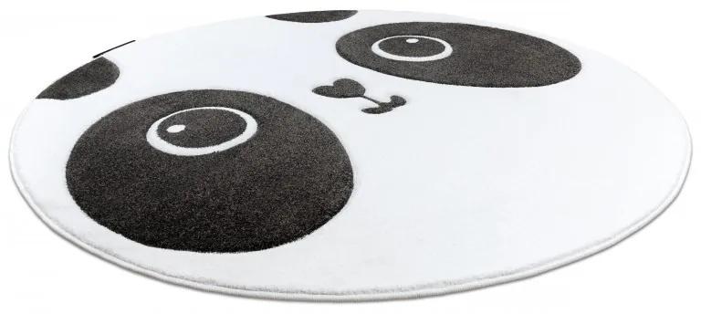 Dywany Łuszczów Detský kusový koberec Petit Panda white kruh - 140x140 (priemer) kruh cm