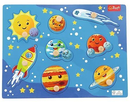 Drevená hračka - Puzzle medium - Kozmos