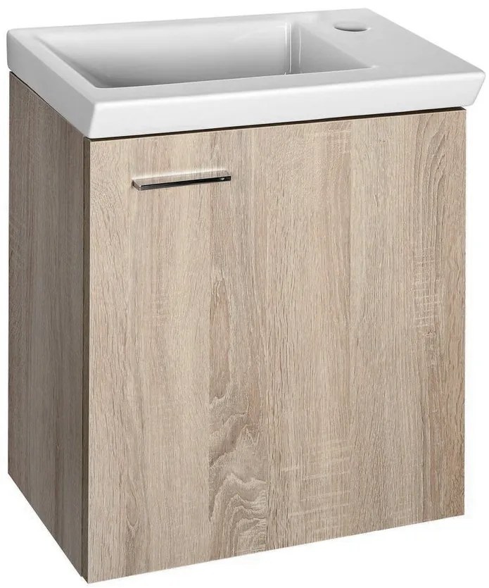 Aqualine Aqualine, ZOJA/KERAMIA FRESH umývadlová skrinka 44x50x23,5cm, dub platin, 51046DP