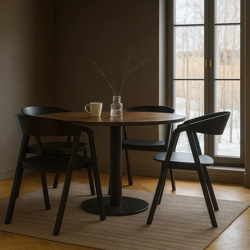 Stima stolička GURU buk s masívnym sedákom Vyberte odtieň ->: Sýto tmavo hnedá