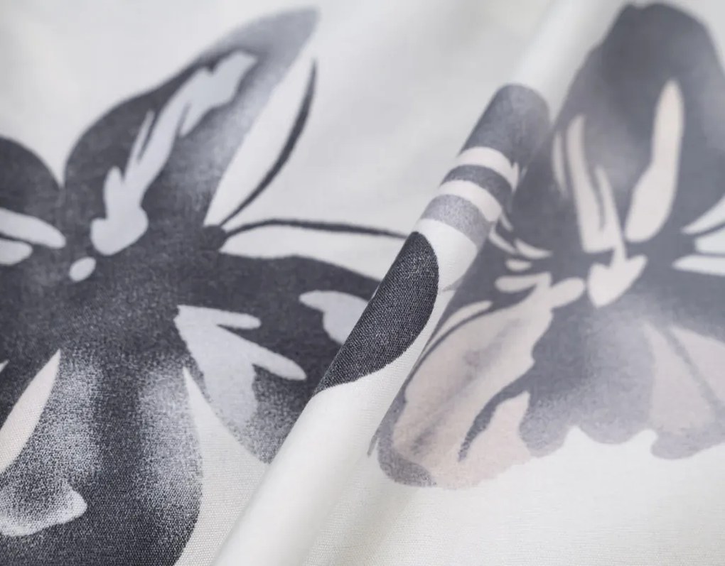 Obliečky z mikrovlákna BLACK BUTTERFLY krémové Rozmer obliečky: 2 ks 70 x 80 cm | 160 x 200 cm