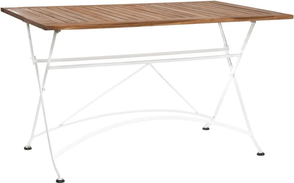 PARKLIFE Stôl 80 x 130 cm - biela/hnedá