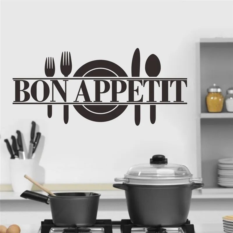Samolepka na stenu "Bon Appetit" 57x25 cm