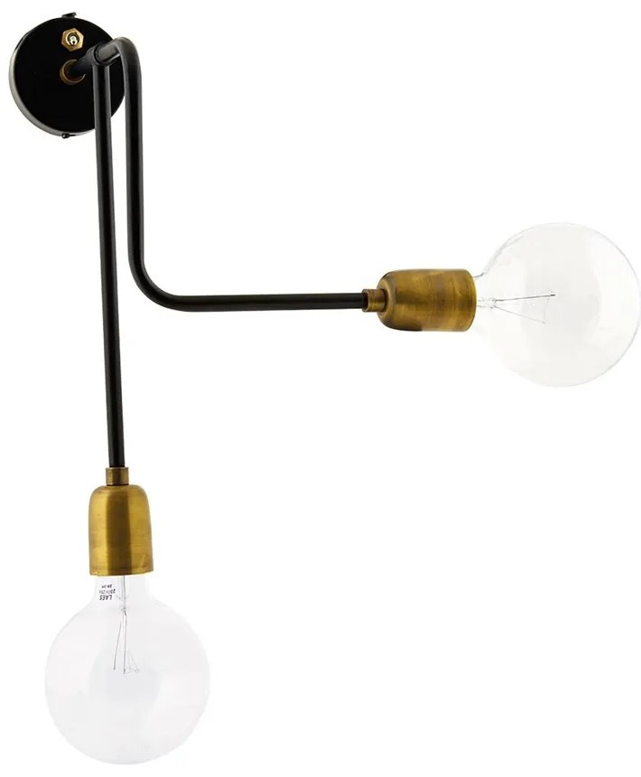 Nástěnné svítidlo House Doctor MOLECULAR D.30cm černé-mosaz