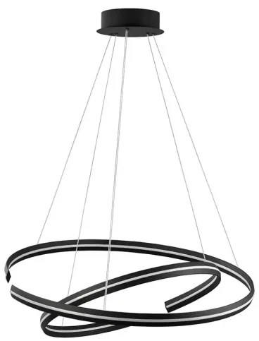 LED luster Torrente 80 čierne
