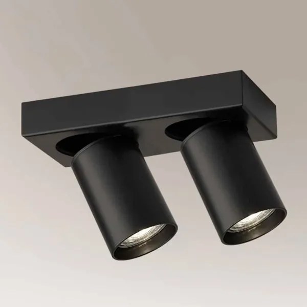 Shilo 7972 - Bodové svietidlo TARUMI 2xGU10/15W/230V čierna