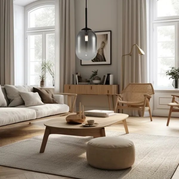 Luster na lanku ALIAS 1xG9/8W/230V pr. 12 cm čierna/šedá