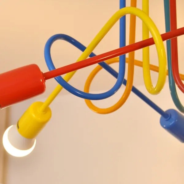 LED Detský prisadený luster OXFORD 5xE27/15W/230V