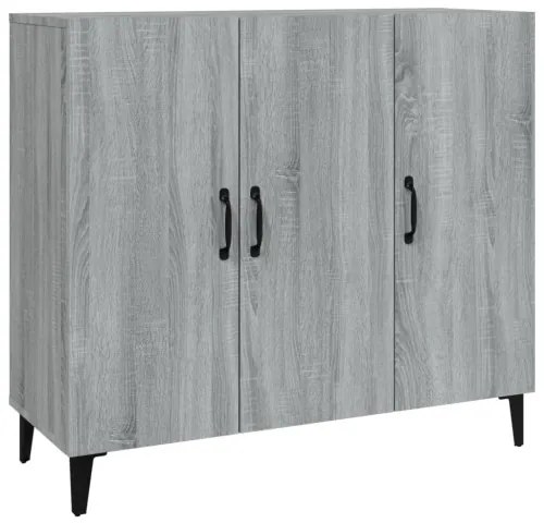 vidaXL Komoda sivý dub sonoma 90x34x80 cm spracované drevo-