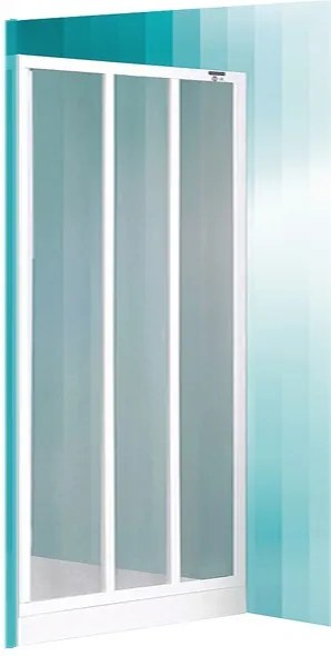 ROLTECHNIK Sprchové dvere skladacie LD3/900 biela/damp 215-9000000-04-04