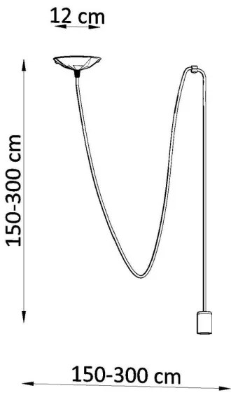 Sollux SL.0369 - Luster na lanku EDISON 1 1xE27/60W/230V pavúk čierna