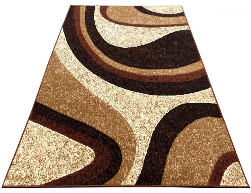 Kusový koberec PP Abstrakcie hnedý, Velikosti 70x130cm
