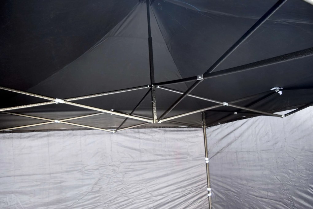 Záhradná párty stan 3x3m 3 steny - čierny