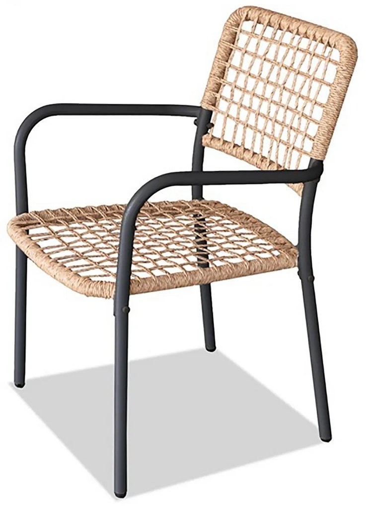 Autronic Balkónový set 1+2, kov, polyratan, prírodní, AZ-L1103 NAT