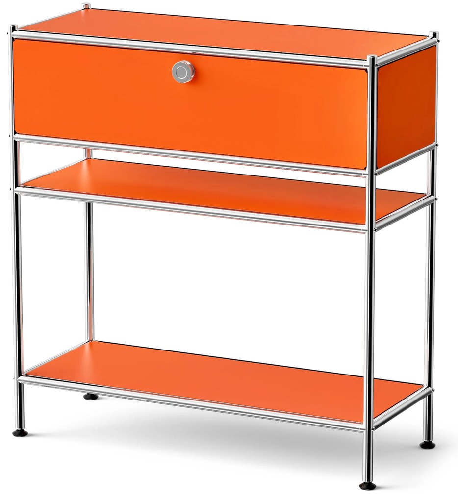 Kovová konzola »CN3 Slim Line« so zásuvkou, oranžová