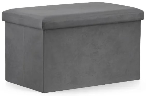 Skladacia taburetka s úložným priestorom "XL" tmavo sivá