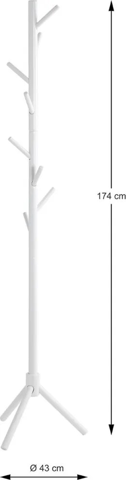 Stojací vešiak Nora, biely