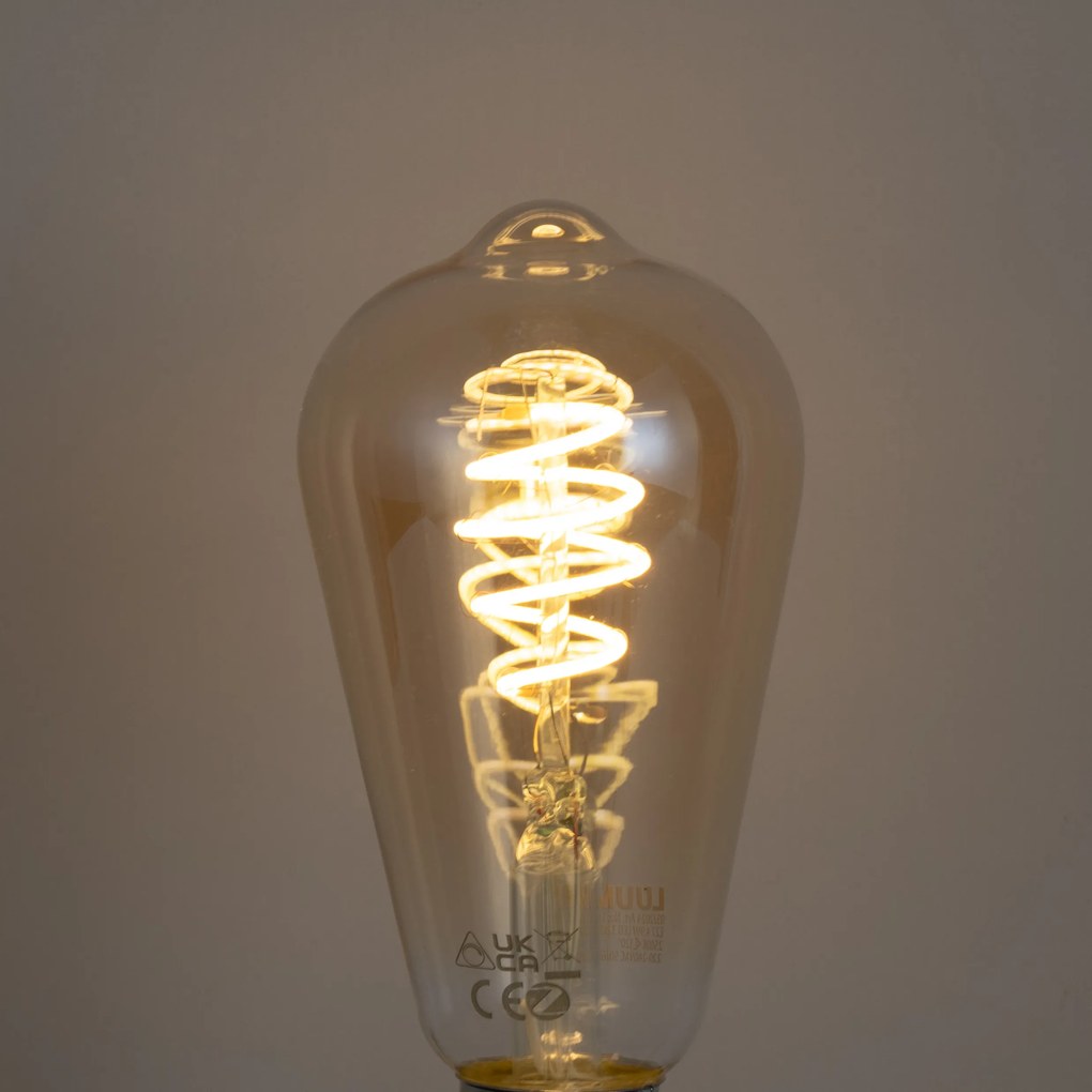 Sada 5 inteligentných stmievateľných LED žiaroviek E27 ST64 Amber 4,9 W 320 lm 2500 K Zigbee