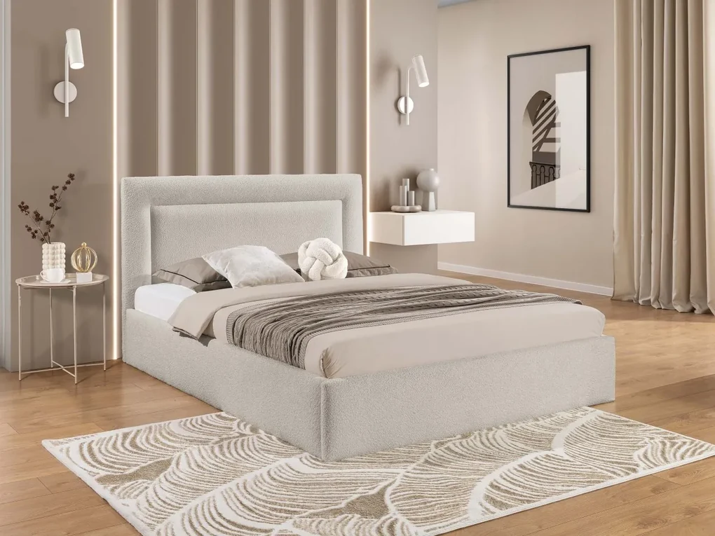 Čalúnená posteľ s úložným priestorom Enserio, Rozmer postele: 160x200, Dostupné poťahy: Coral 50