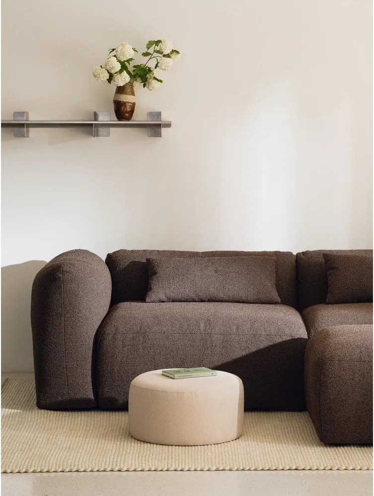 Béžový taburet Folk – noo.ma