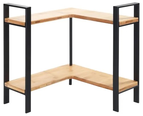 WENKO 53028100 - Polica LOU 30x33 cm čierna/hnedá