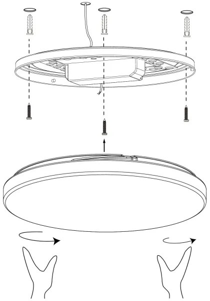 Eglo 900001 - LED Stmievateľné stropné svietidlo TOTARI-Z LED/19,2W/230V 2700-6500K