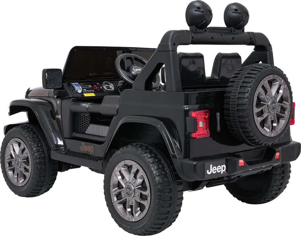Ramiz Jeep Wrangler Rubicon LIFT elektrické autíčko pre deti čierne