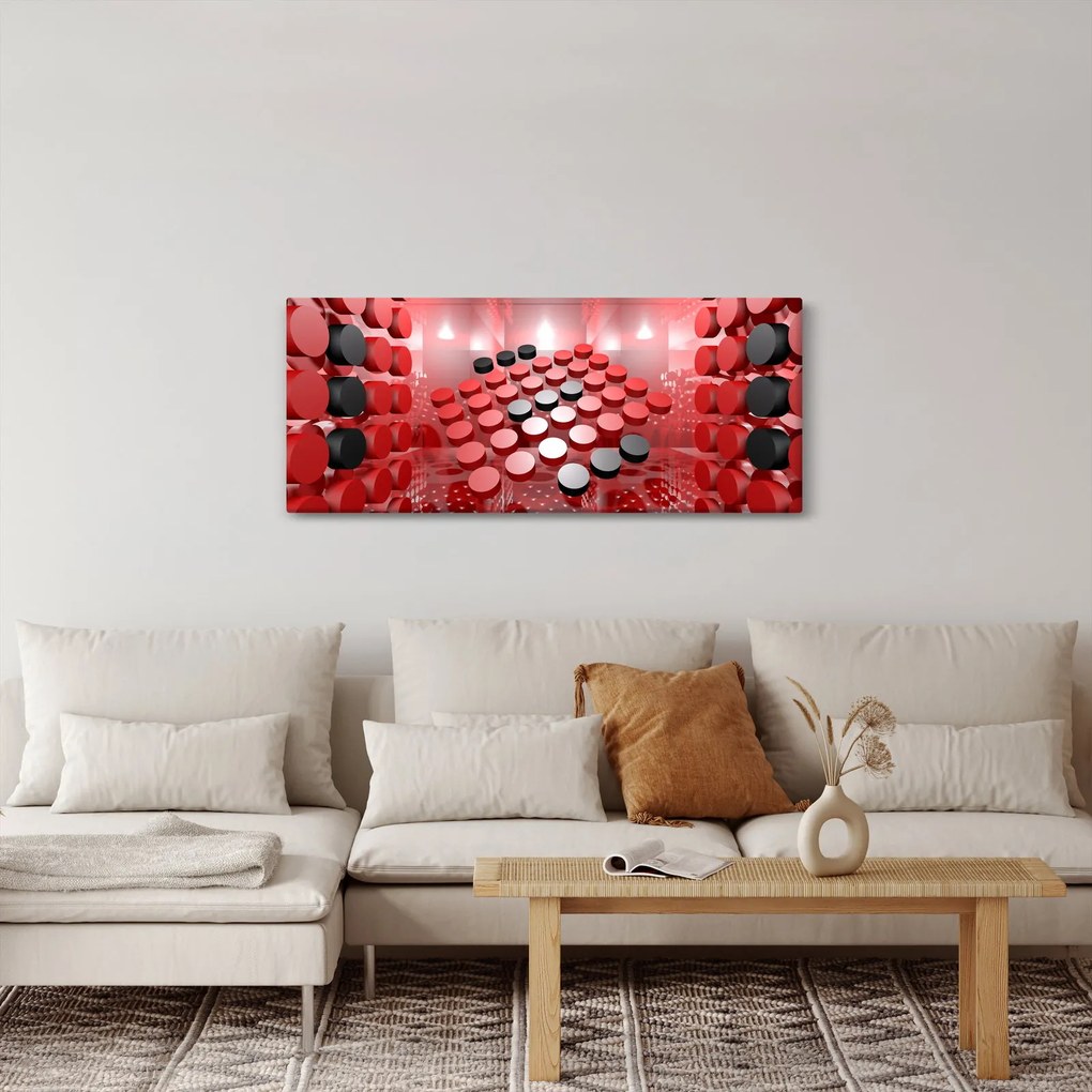 Obraz tlačidlové abstrakcie (120x50 cm)