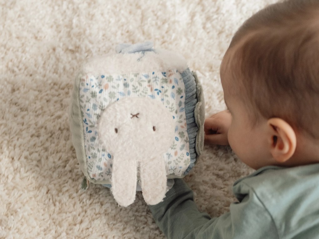 Kocka textilna králiček Miffy Lucky Leaves