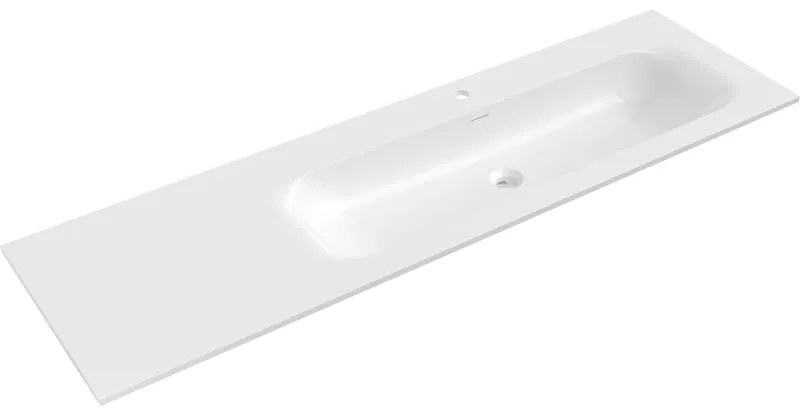 Mexen Vela, umývadlo na zapustenie 161 x 46,5 cm, pravé, biela lesklá, 25231600P