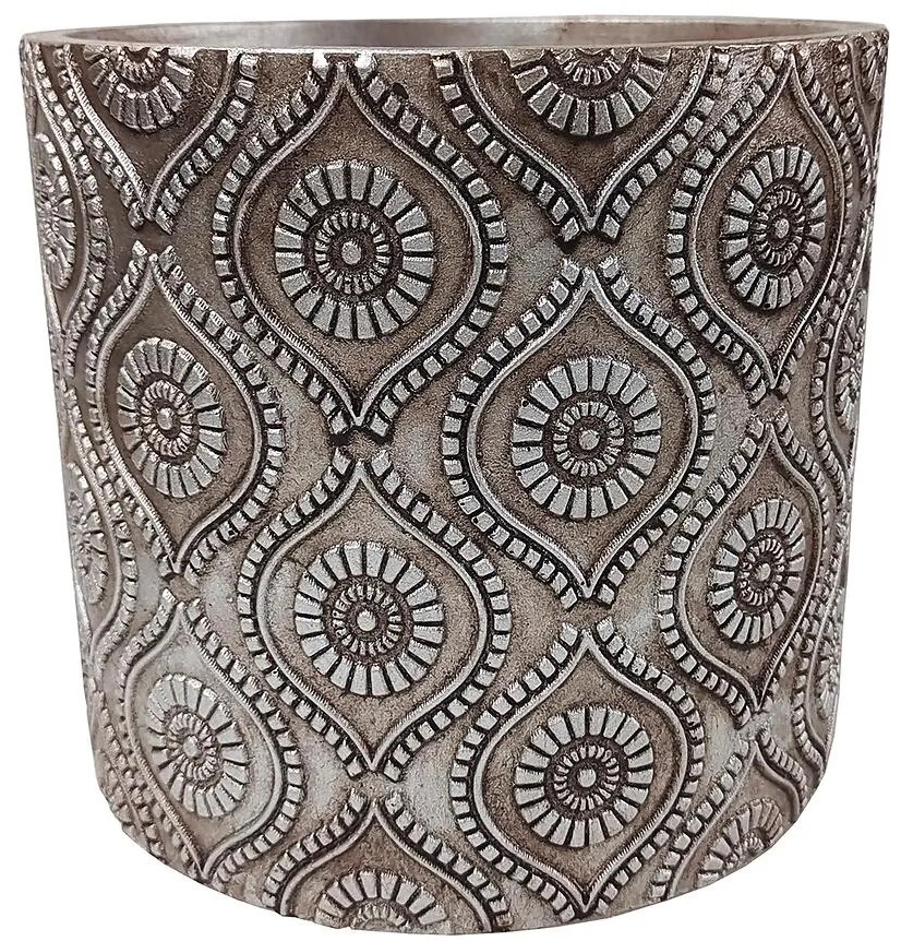 Kvetináč YS46213M strieborný