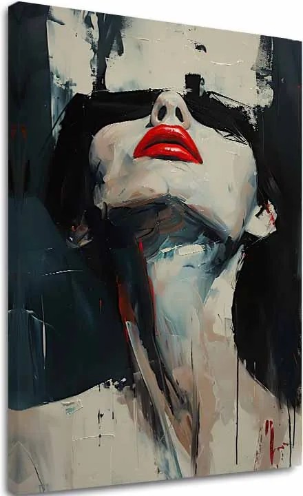 Obraz na plátne Červené Pery - Dramatický Dizajn