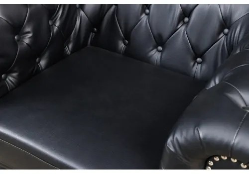 Kreslo 41448 Chesterfield Antique Čierna  - Komfort-nábytok
