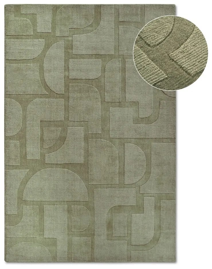 Zelený ručne tkaný vlnený koberec 80x150 cm Alexis – Villeroy&amp;Boch