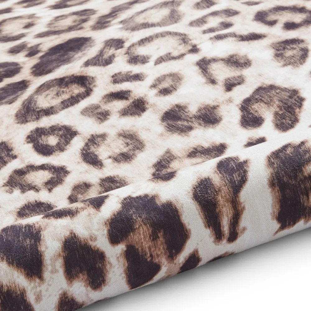 Hnedo-béžový koberec 155x130 cm Faux Leopard - Think Rugs