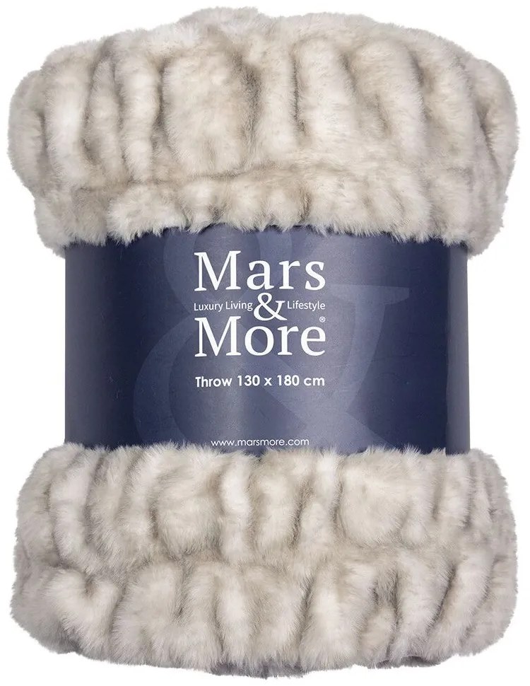 Plyšový rebrovaný pléd white Bear - 130*180*3cm