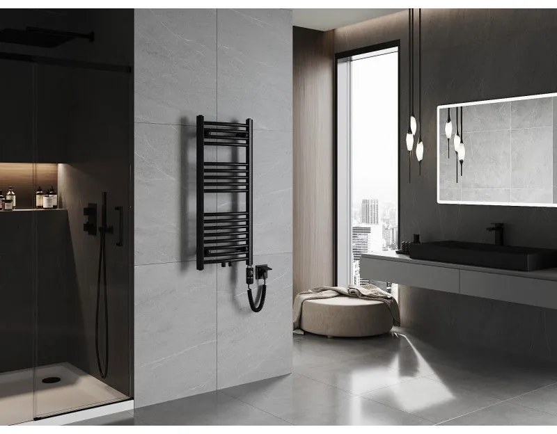 Mexen Ares, elektrické vykurovacie teleso 900 x 400 mm, 300 W, čierna, W102-0900-400-2300-70