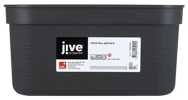 Plastový úložný box s vekom Deco - Rotho