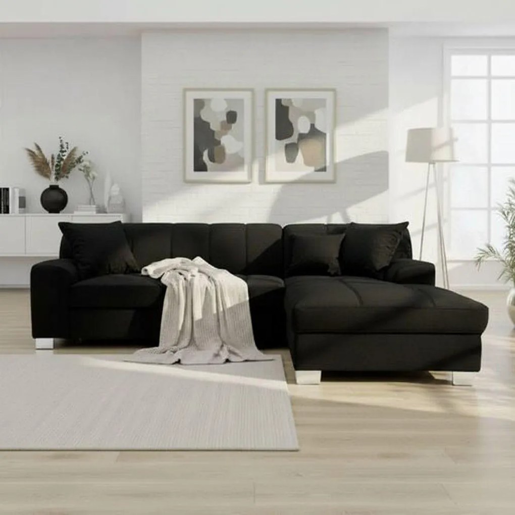 XXXLutz ROHOVÁ SEDAČKA, textil, čierna MID.YOU - Sedačky - 001776008301